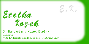 etelka kozek business card